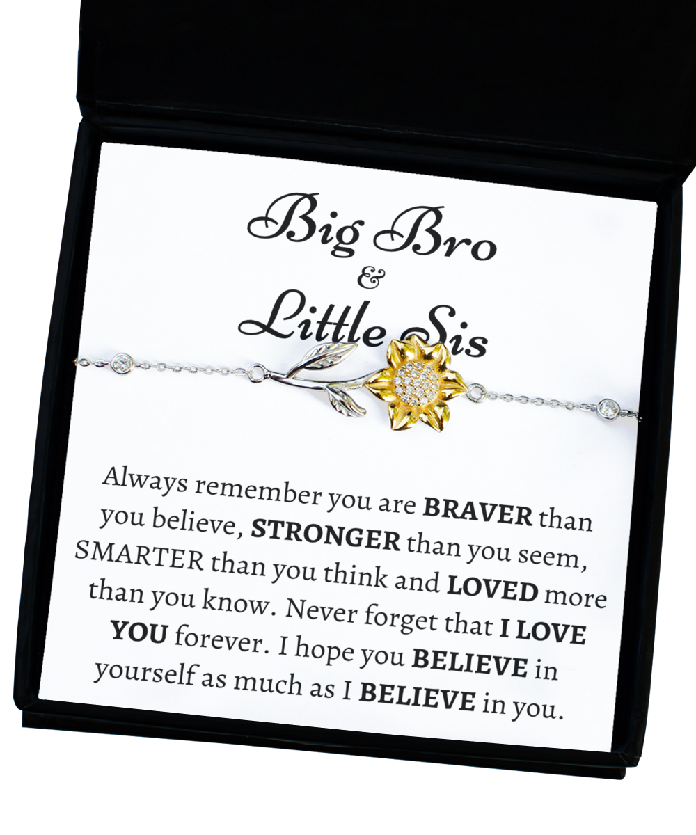 Little Sister Gift from Big Brother, Big Brother to Little Sister Gift, Sister Birthday Gift, Sister Necklace, Small Gift for Sister