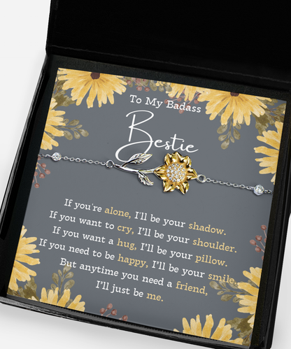 Best Friend Jewelry, Best Friend Gift, Gift For Friend, Friendship, Sunflower Bracelet, Friend Forever Gifts