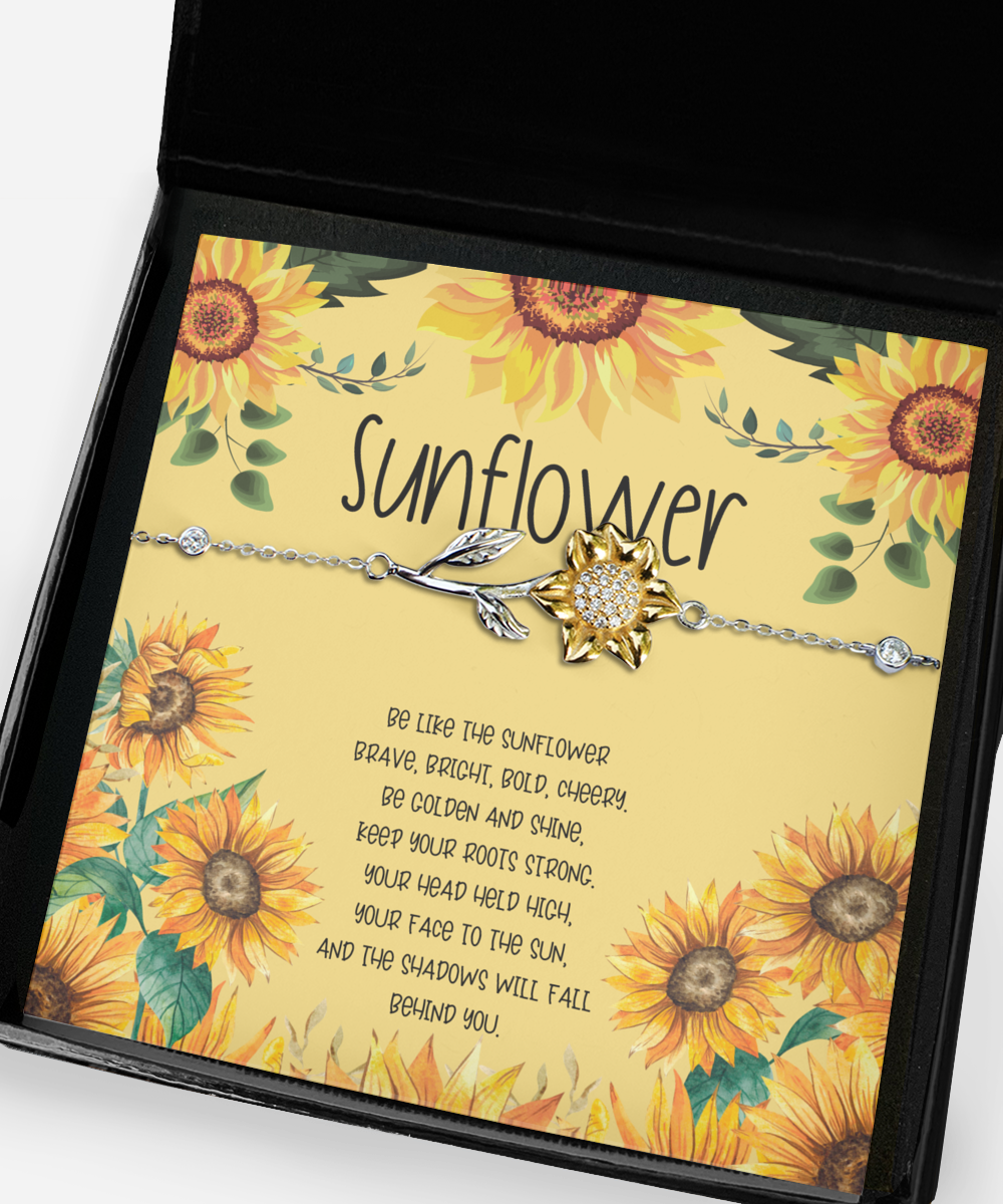 Sunflower Bracelet for her, Gift for Daughter, Gift for Niece