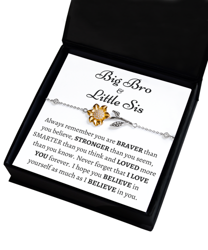 Little Sister Gift from Big Brother, Big Brother to Little Sister Gift, Sister Birthday Gift, Sister Necklace, Small Gift for Sister