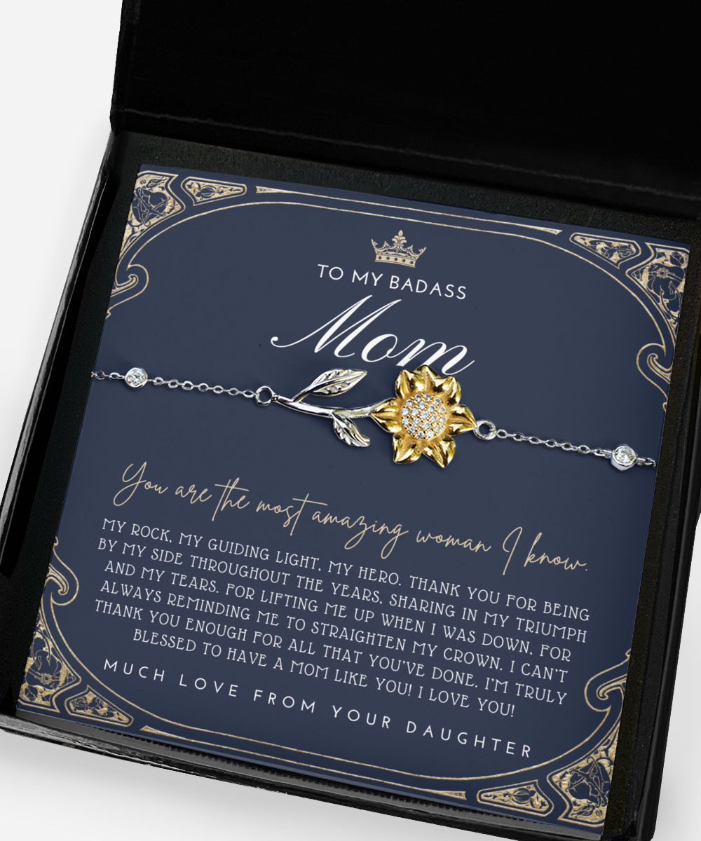 Badass Mom Gift | To My Badass Mom Necklace | Mother’s Day Gift | Daughter to Mom Gift | Gift from Daughter to Mom on Wedding Day | Mom gift