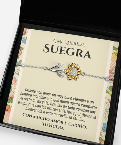 Suegra bracelet gift, spanish mother in law gift from daughter in law, regalo para mi suegra,nuera a suegra cumpleaños de la suegra,jewelry