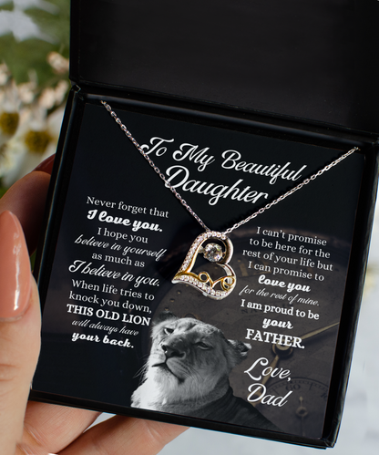 Gifts to Daughter from Dad, To My Daughter Necklace Gift, Father Daughter Necklace, Birthday Gift for Daughter from Dad, To My Daughter