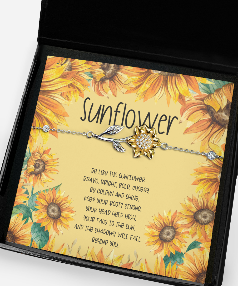 Sunflower Bracelet for her, Gift for Daughter, Gift for Niece