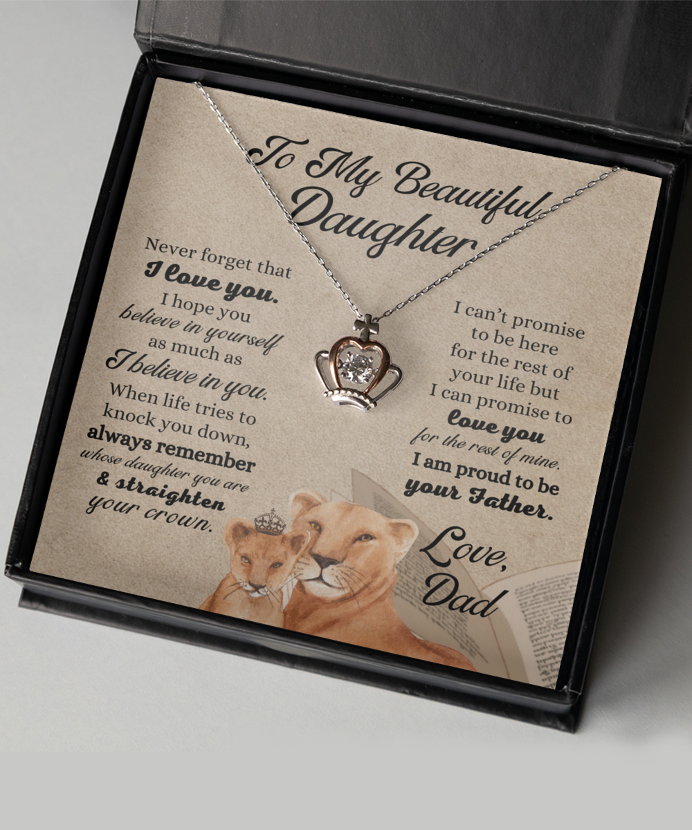 Gifts to Daughter from Dad, To My Daughter Necklace Gift, Father Daughter Necklace, Birthday Gift for Daughter from Dad