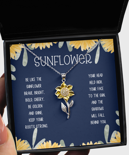 Sunflower Necklace Gift for Her, Gift for Daughter, Gift for Niece