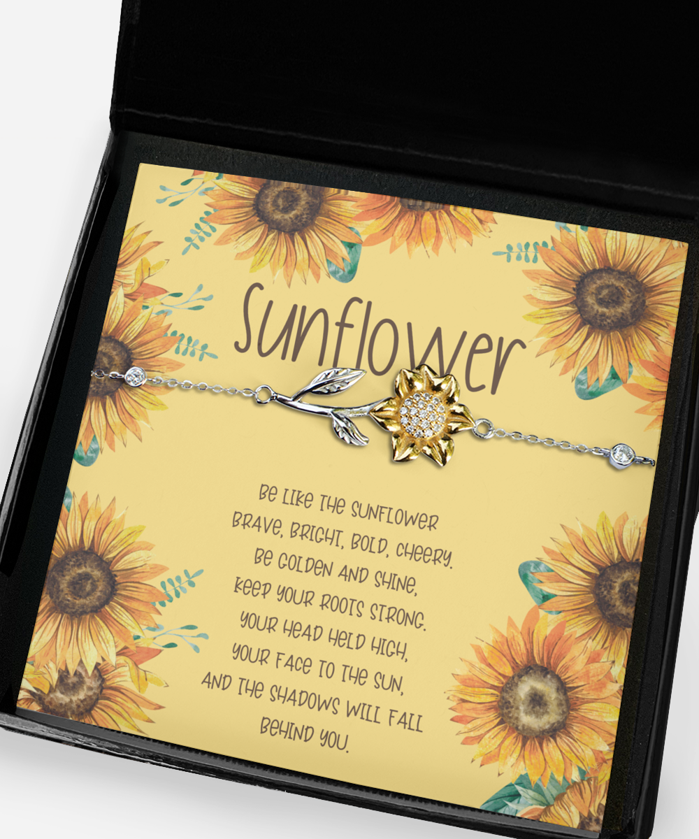 Sunflower Bracelet for her, Gift for Daughter, Gift for Niece