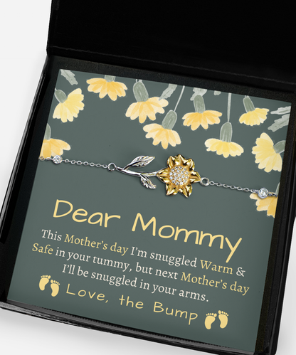 Mothers Day Sunflower Bracelet from Baby Bump, New Mom Mothers Day Gift