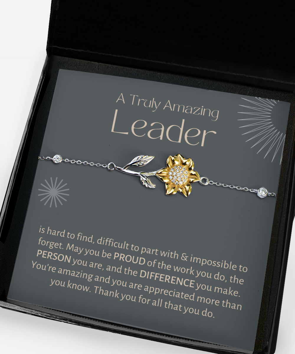 Gift for leader, leader gift, leader appreciation gift, birthday, a truly amazing leader necklace gift