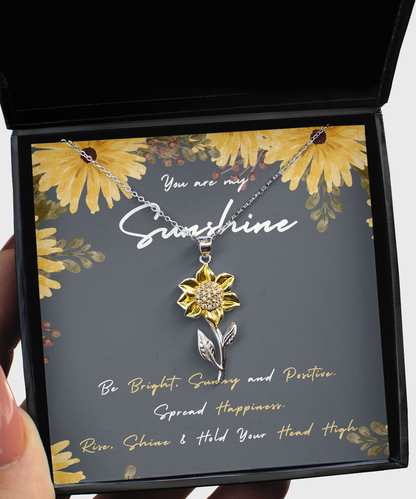 Sunflower Necklace, You are my sunshine, Gift for Her, Sunflower Jewelry Gift for Her, Sunshine Jewelry